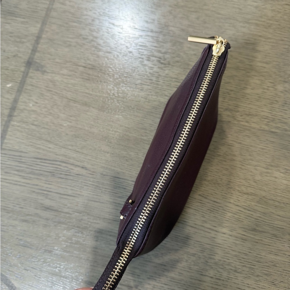 Dagne dover Elegant Burgundy Leather Clutch - Picture 5 of 11